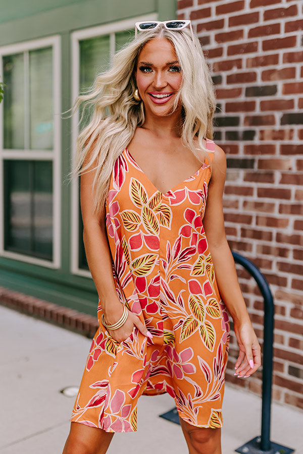 Blossom Bliss Mini Dress In Orange Image - 3