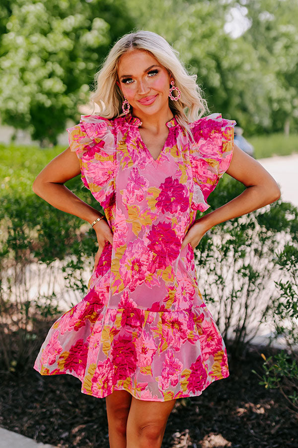 Keeping Interest Shift Dress in Fuchsia Image - 1