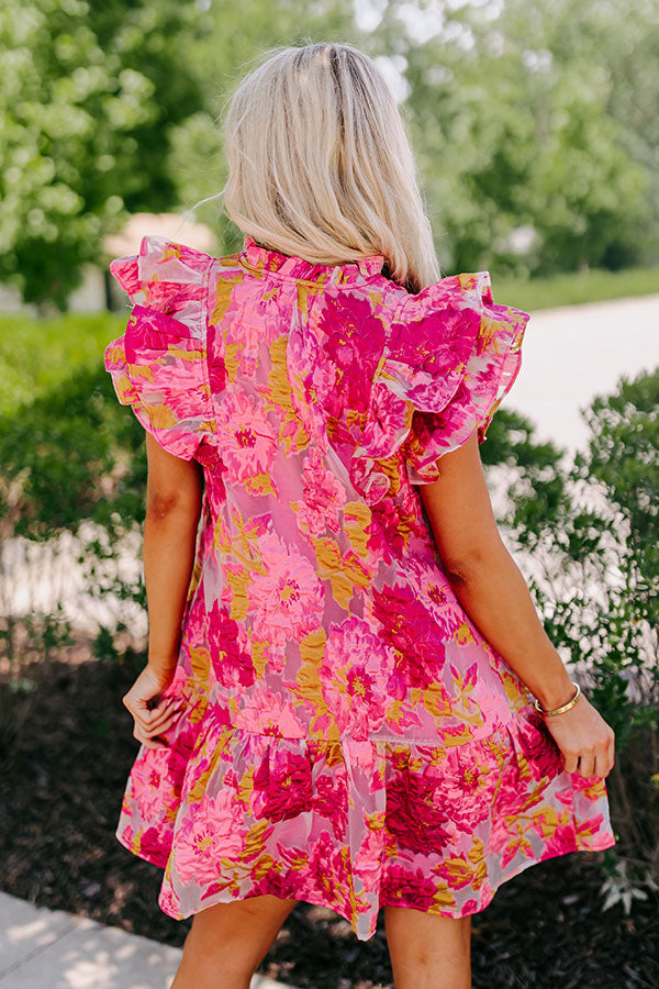 Keeping Interest Shift Dress in Fuchsia Image - 4