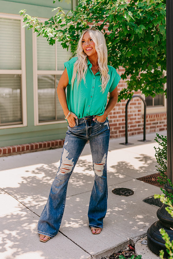 Change It Up Top In Kelly Green Image - 3