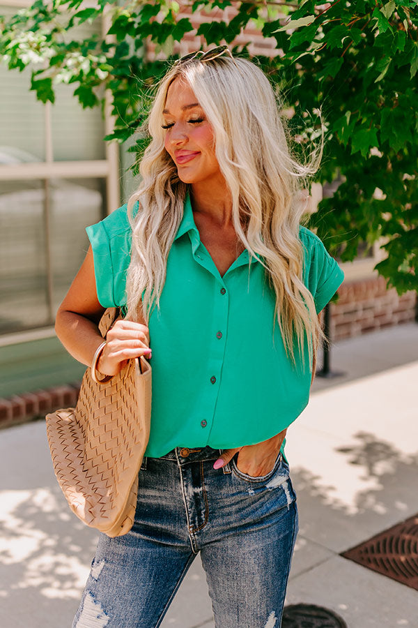 Change It Up Top In Kelly Green Image - 1