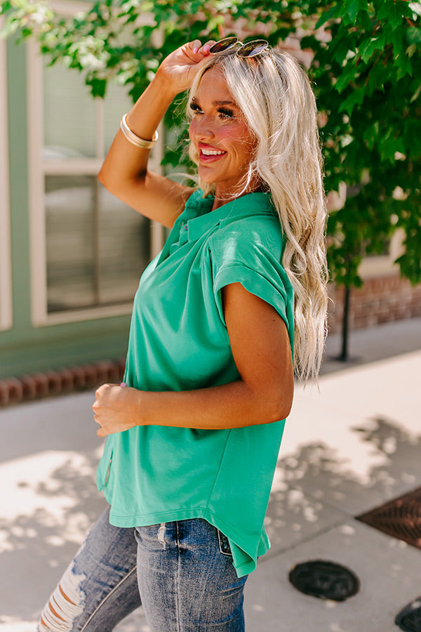 Change It Up Top In Kelly Green Image - 5