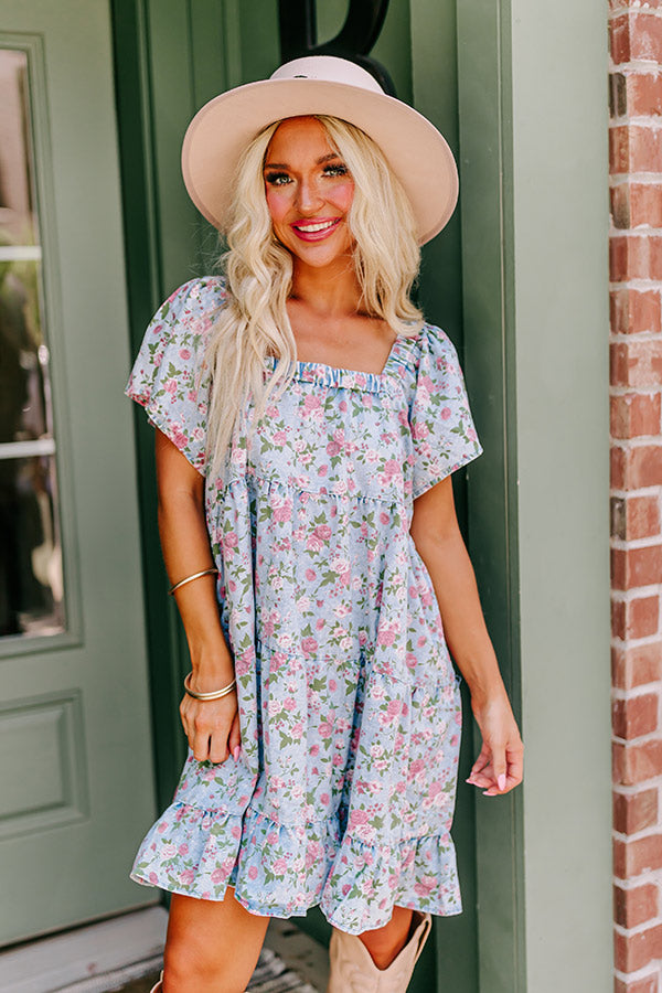 Modern Days Chambray Floral Dress • Impressions Online Boutique