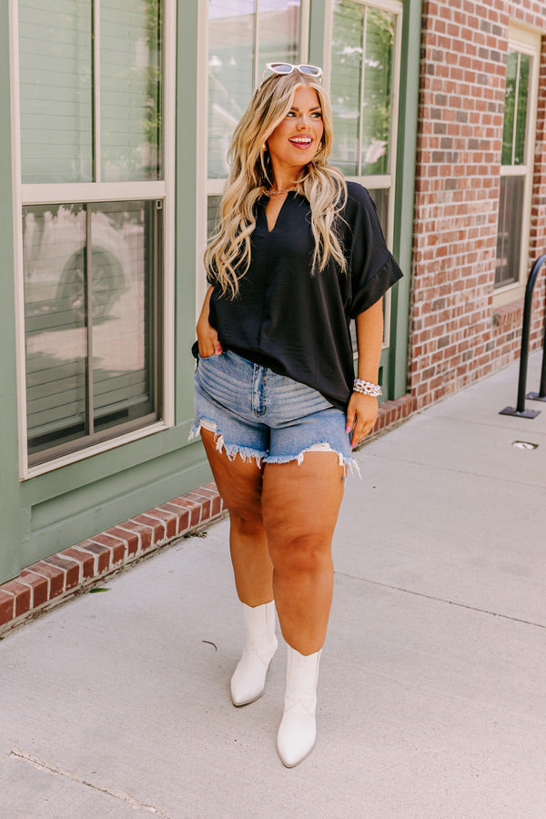 Whimsical Wonders Shift Top In Black Curves Image - 2