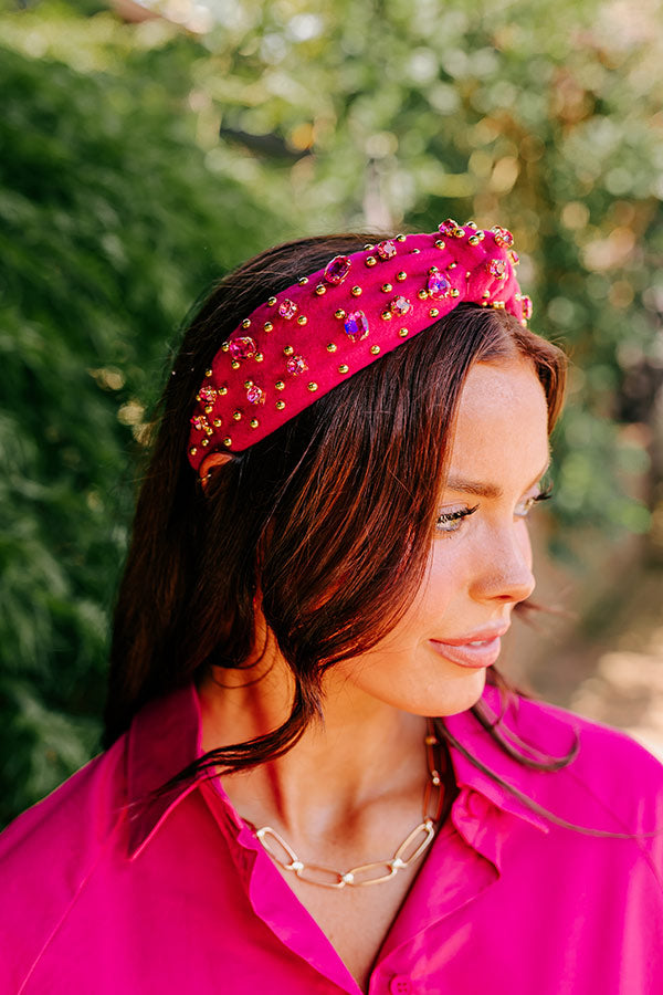 Graceful Reflections Embellished Headband In Berry • Impressions Online ...
