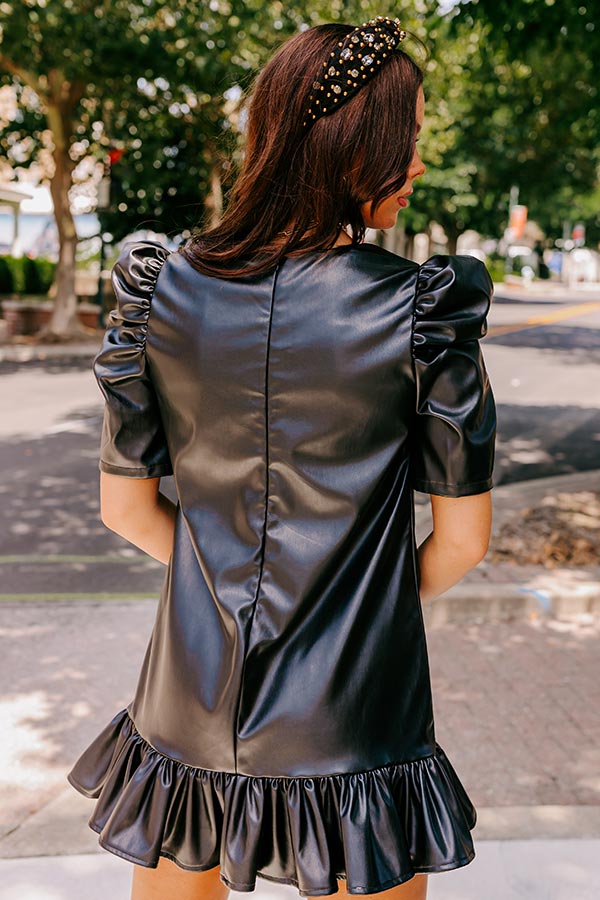 Leather Mini Dress -  UK