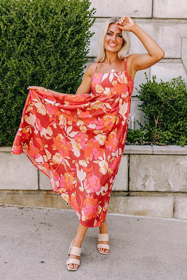 Hula Happiness Midi In Aurora Red Image - 2