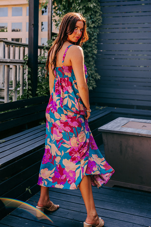 Hula Happiness Midi In Teal Image - 3