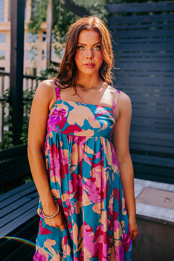 Hula Happiness Midi In Teal Image - 4