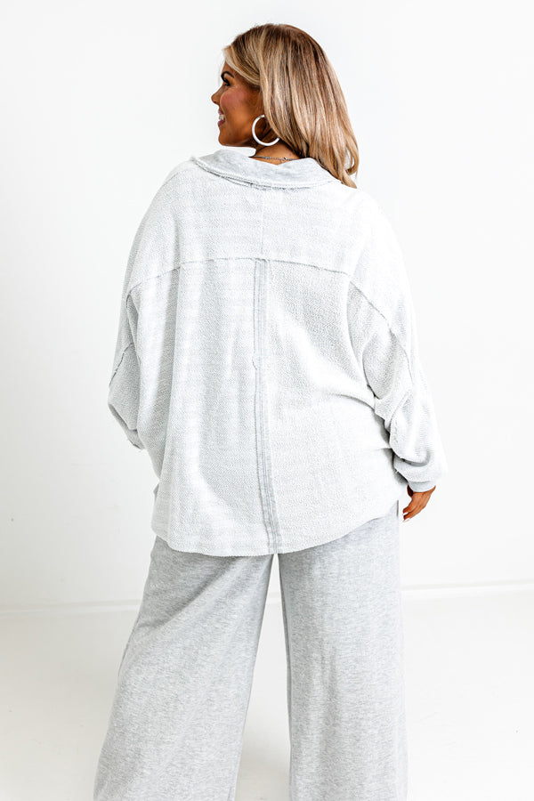 Sunday Slow Down Oversized Sweatshirt Curves Image - 3