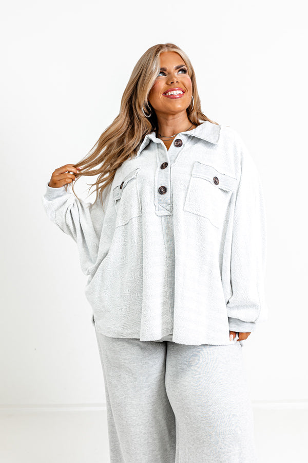 Sunday Slow Down Oversized Sweatshirt Curves Image - 1