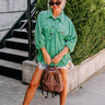 Coastal Comforts Oversized Top in Green Image - 1