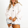 Coastal Comforts Oversized Top in Cream Curves Image - 1