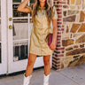 Winning Team Metallic Mini Dress Image - 1