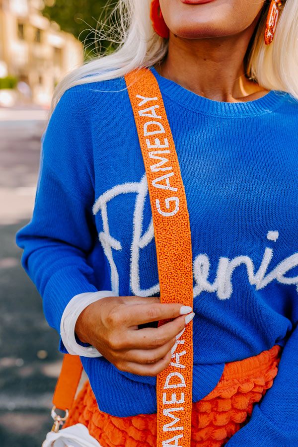 It's Gameday Beaded Bag Strap in Orange Image - 3