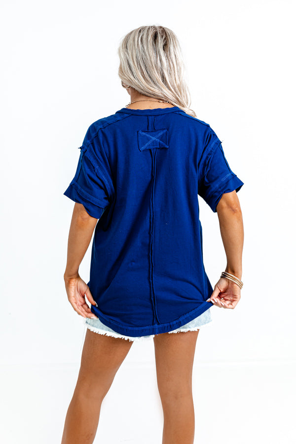 Take The Time Tee In Navy Image - 3
