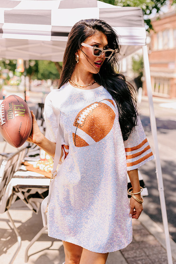 Life Of The Tailgate Sequin T-Shirt Dress • Impressions Online Boutique