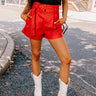 The Ahna High Waist Faux Leather Shorts Image - 1