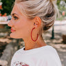 Creating Happiness Hoop Earrings In Red Image - 1