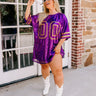 Ready To Shimmer Sequin Mini Dress in Purple Curves Image - 1