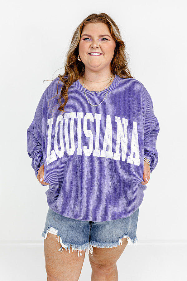 Louisiana State Pride Sweatshirt Curves Image - 2