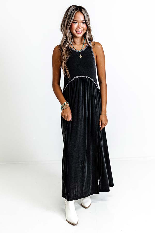Fashion Queen Maxi Dress in Vintage Black • Impressions Online Boutique