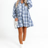 Toffee Kisses Flannel Dress In Airy Blue Image - 1