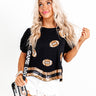 Ready To Tailgate Sequin Shift Top In Gold Image - 1