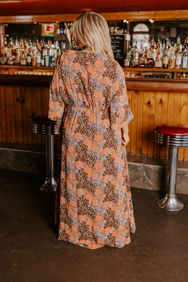 Whimsical Ways Maxi In Brown Curves Image - 4