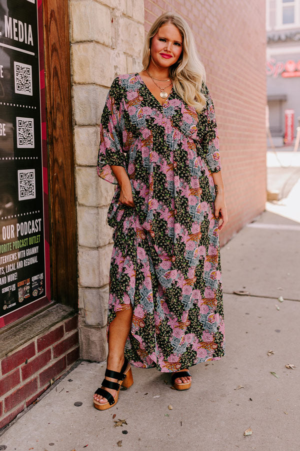 Whimsical Ways Maxi In Black Curves Image - 2