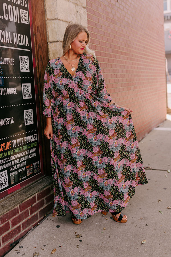 Whimsical Ways Maxi In Black Curves Image - 4