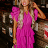 Flirty Allure Ruffle Dress in Purple Image - 1