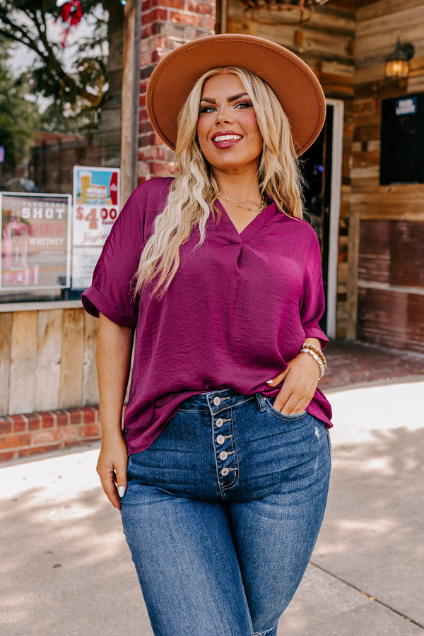 Stylish Setting Shift Top in Berry Curves