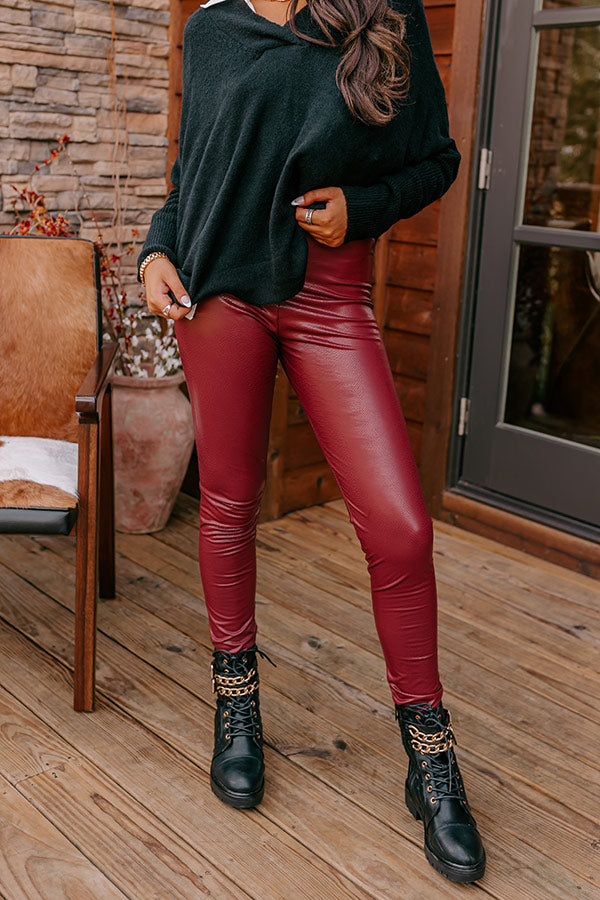 Women's Faux Leather Leggings Collection