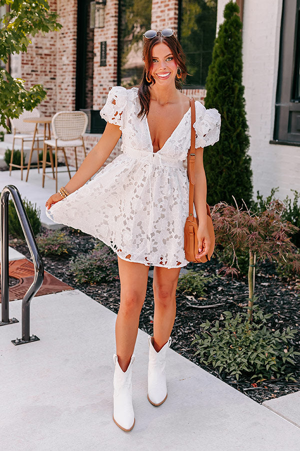 Starry Devotion Crochet Mini Dress Image - 5