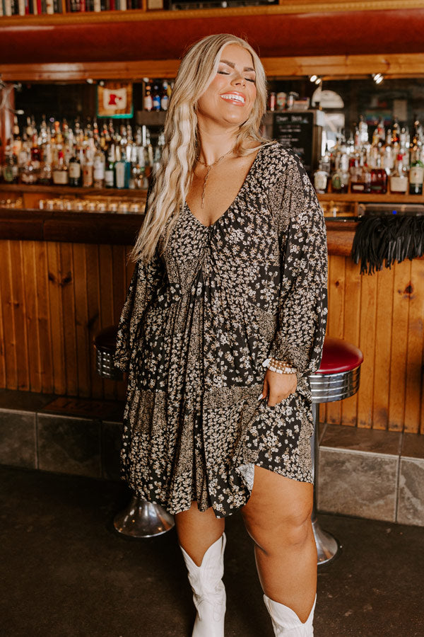 Swift And Chic Floral Mini Dress Curves Image - 1