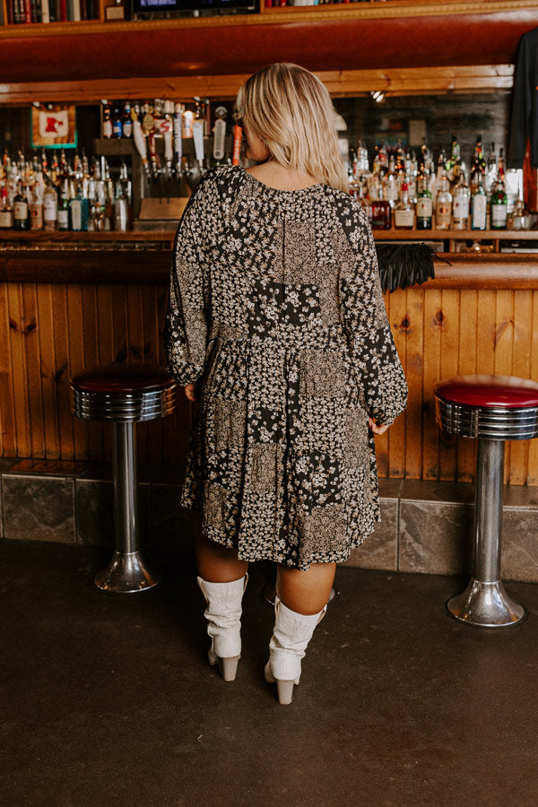 Swift And Chic Floral Mini Dress Curves Image - 4