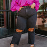 Risen The Polliana High Waist Distressed Jean in Black Curves Image - 1