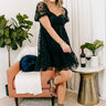 Endearing Romance Embroidered Mini Dress In Black Image - 1