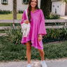 Tres Cozy Oversized Sweatshirt In Rose Image - 1