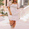Endearing Romance Embroidered Mini Dress In Cream Curves Image - 1