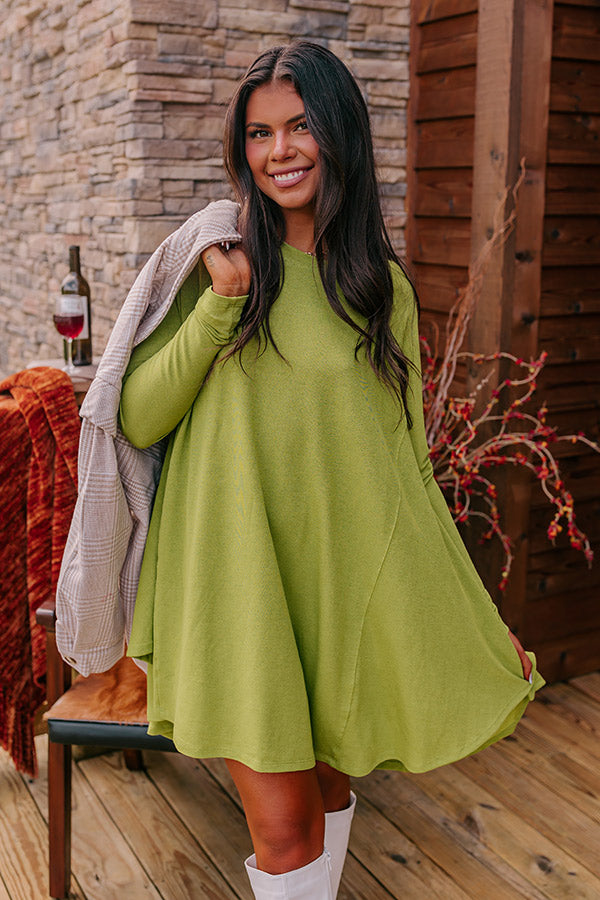 New Chapter Tunic Dress In lime