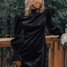 Fashionably Late Velvet Mini Dress In Black Image - 1