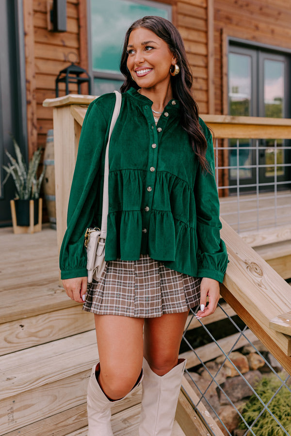 Sonoma Sways Shift Top in Hunter Green Image - 4