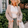 Cozy And Chill Knit Cardigan In Iced Latte Image - 1