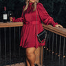Prosecco Splash Mini Dress In Wine Curves Image - 1