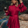 Prosecco Splash Mini Dress In Wine Image - 1