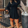 Prosecco Splash Mini Dress In Black Curves Image - 1