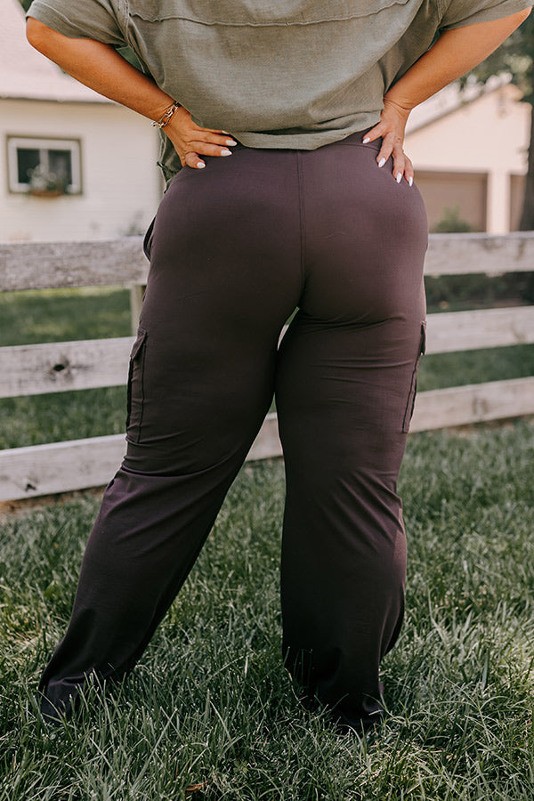 Go The Extra Mile High Waist Butter Soft Pants In Espresso Curves