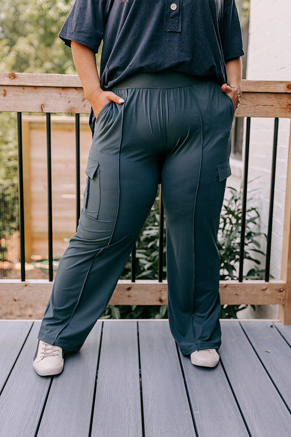 Go The Extra Mile High Waist Butter Soft Pants In Light Forest Curves